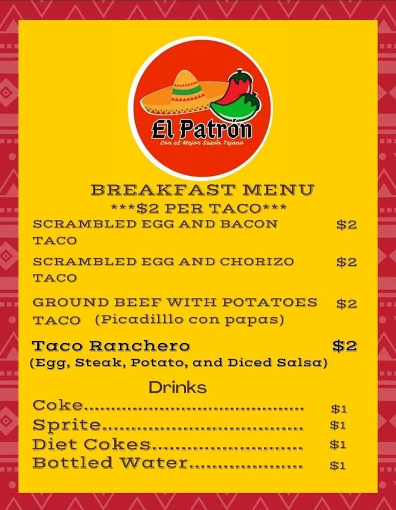 Taqueria EL Patron Menu image 1